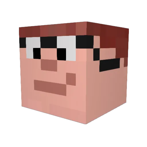John_Kook Minecraft avatar head, 3D render