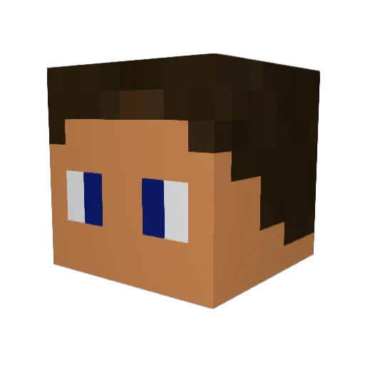 John_Noo Minecraft avatar head, 3D render