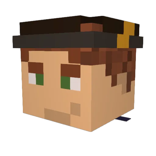 John_Rolfe Minecraft avatar head, 3D render