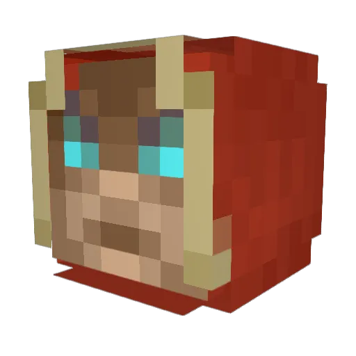 John_Unfil Minecraft avatar head, 3D render