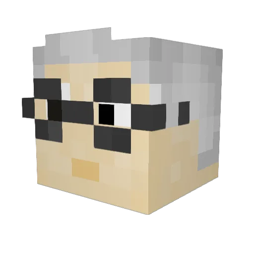 JohnaldReagan Minecraft avatar head, 3D render