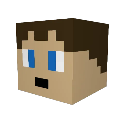 Johnathan10 Minecraft avatar head, 3D render