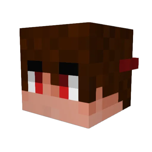 Johnayy Minecraft avatar head, 3D render