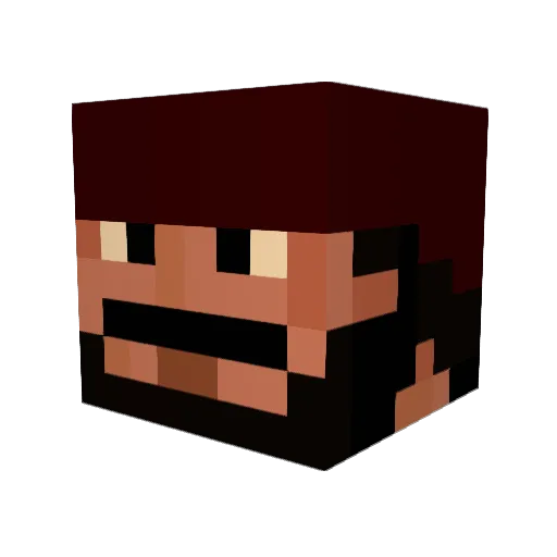 Johncysx Minecraft avatar head, 3D render
