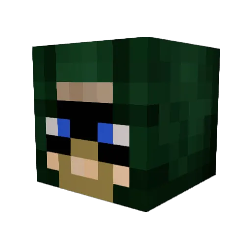 Johneffen Minecraft avatar head, 3D render