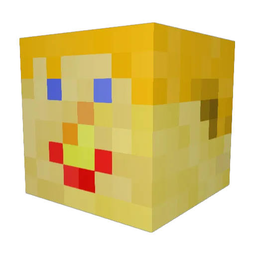 JohniMac Minecraft avatar head, 3D render