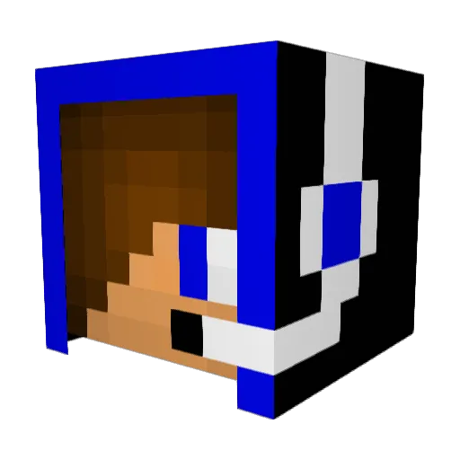 JohnieApp Minecraft avatar head, 3D render