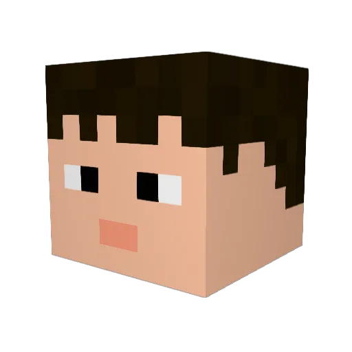 Johnjemo Minecraft avatar head, 3D render