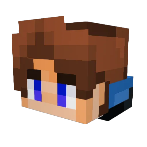 Johnlolx Minecraft avatar head, 3D render