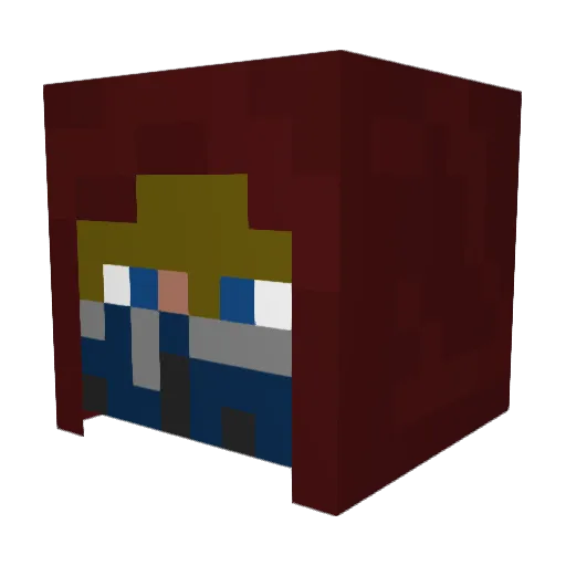 Johnmarley Minecraft avatar head, 3D render