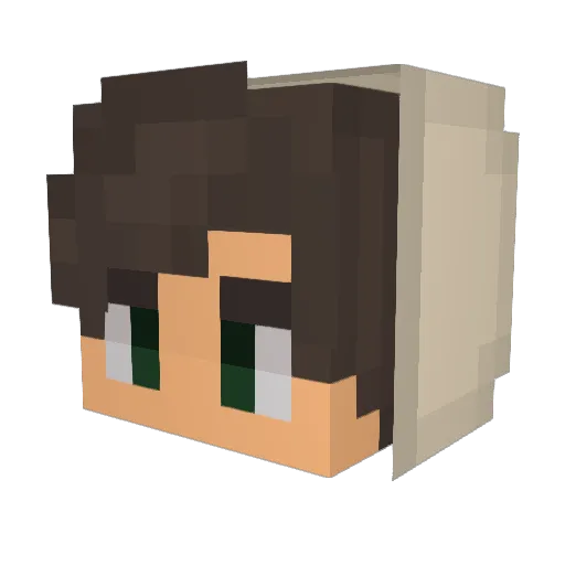 Johnn_ Minecraft avatar head, 3D render