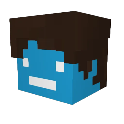 Johnnie15 Minecraft avatar head, 3D render