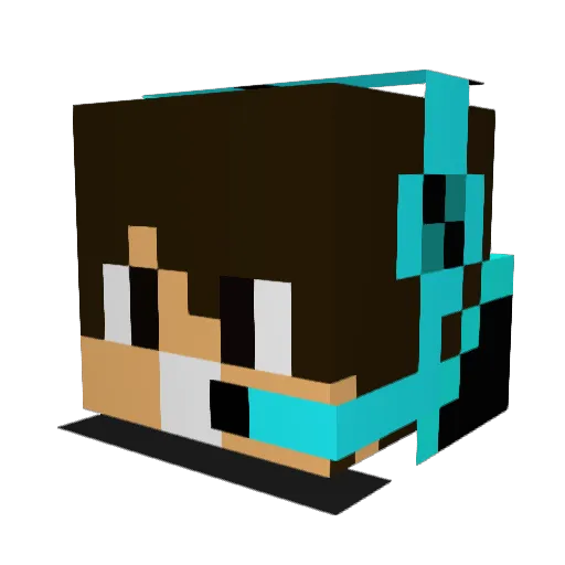Johnny1609 Minecraft avatar head, 3D render