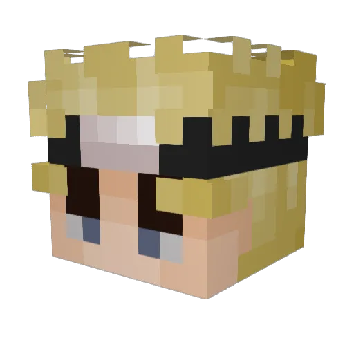 JohnnyAlexF Minecraft avatar head, 3D render