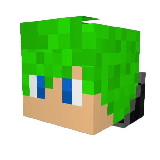 JohnnyDest Minecraft avatar head, 3D render