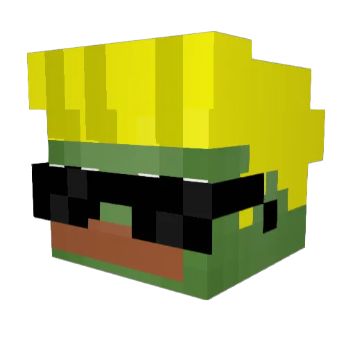 JohnnyFroggo Minecraft avatar head, 3D render