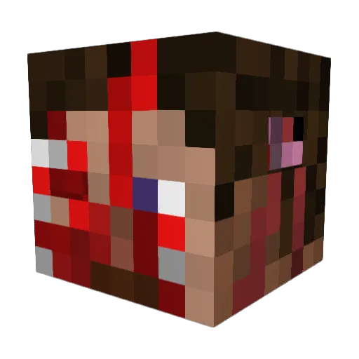 JohnnyGold Minecraft avatar head, 3D render