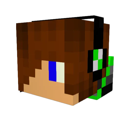 JohnnyJeyG Minecraft avatar head, 3D render