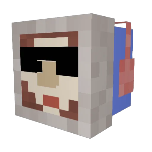 JohnnyKansas12 Minecraft avatar head, 3D render