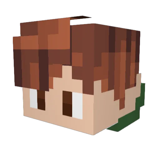 JohnnyKirisaki Minecraft avatar head, 3D render