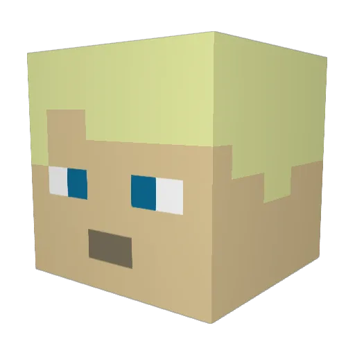 JohnnyNWTL Minecraft avatar head, 3D render