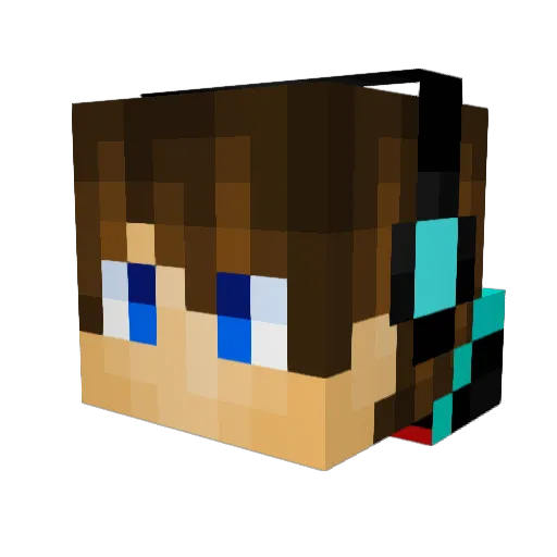 JohnnyP19 Minecraft avatar head, 3D render
