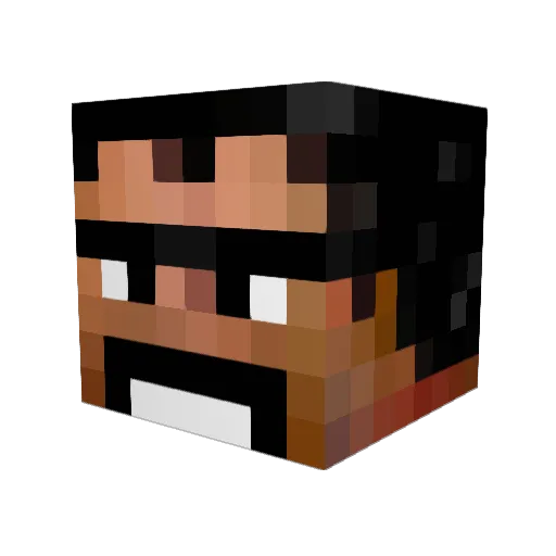 JohnnyReis Minecraft avatar head, 3D render