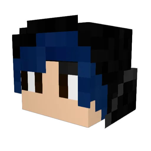 JohnnyRib Minecraft avatar head, 3D render