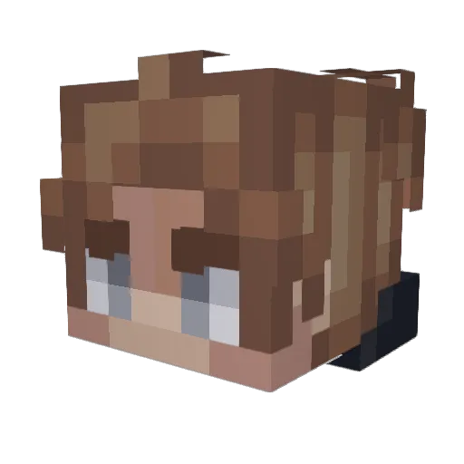 JohnnyRust Minecraft avatar head, 3D render