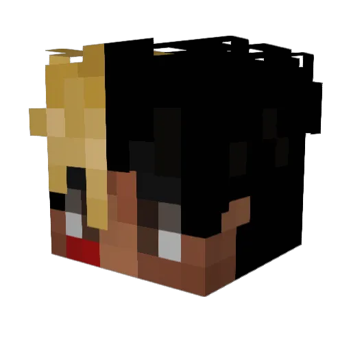 JohnnyTrobis Minecraft avatar head, 3D render