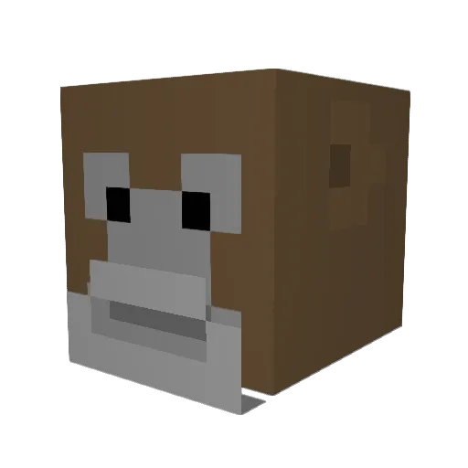 JohnnyVegas Minecraft avatar head, 3D render