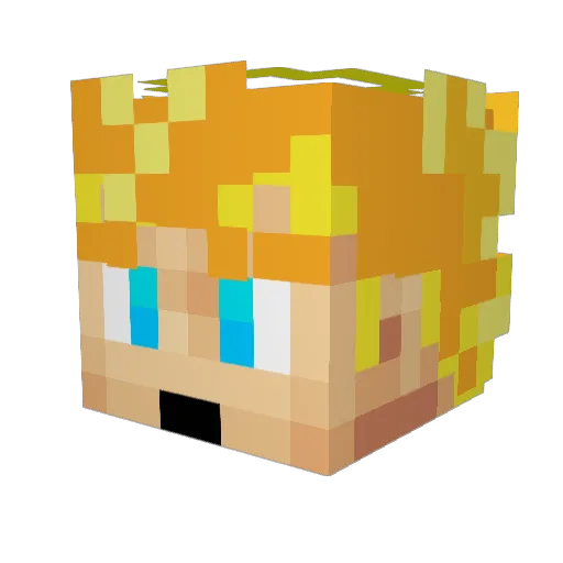 JohnnyW_94 Minecraft avatar head, 3D render