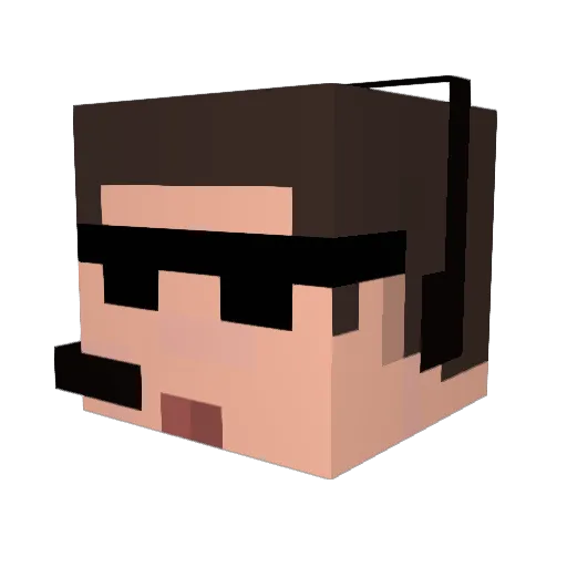 Johnny_Baws Minecraft avatar head, 3D render