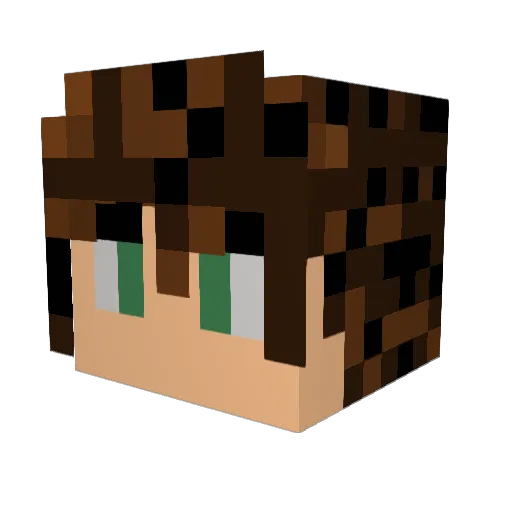Johnny_GR Minecraft avatar head, 3D render
