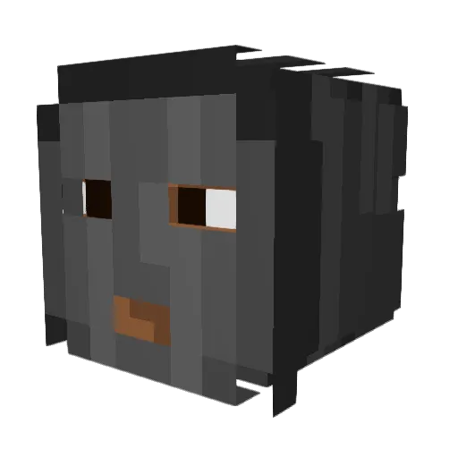 Johnny_Hat Minecraft avatar head, 3D render