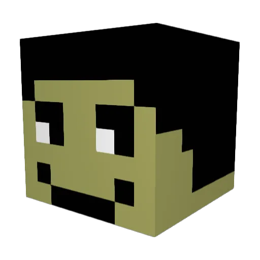 Johnnylv75 Minecraft avatar head, 3D render