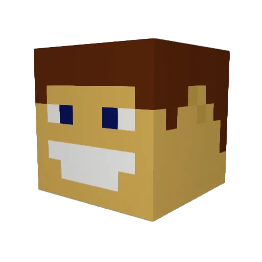 Johnnyong Minecraft avatar head, 3D render