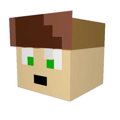 Johnross1888 Minecraft avatar head, 3D render