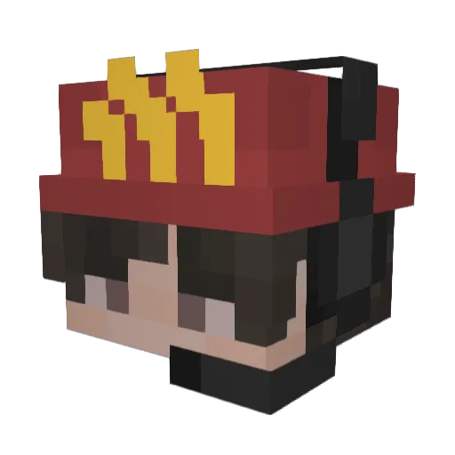 JohnsTip Minecraft avatar head, 3D render