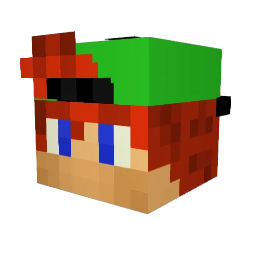Johnson_D Minecraft avatar head, 3D render