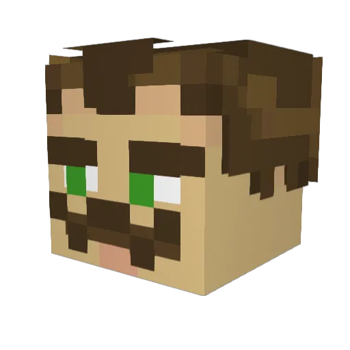 Johnson_Pack Minecraft avatar head, 3D render