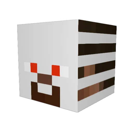 Johnsonthekiller Minecraft avatar head, 3D render
