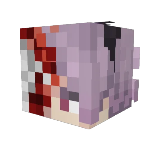 Johnstie Minecraft avatar head, 3D render