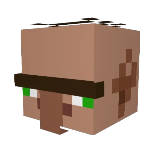 Johntheman10 Minecraft avatar head, 3D render