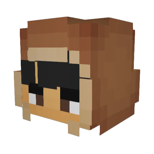 Johnuary16 Minecraft avatar head, 3D render
