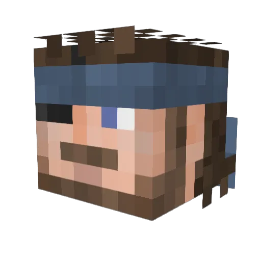 Johnuhh Minecraft avatar head, 3D render