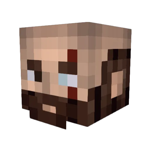 Johnweekend Minecraft avatar head, 3D render