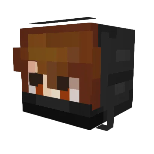 Johnwick911 Minecraft avatar head, 3D render