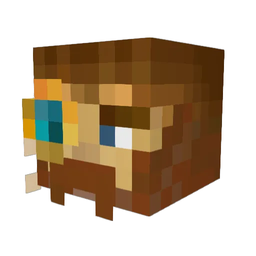 Johny522 Minecraft avatar head, 3D render