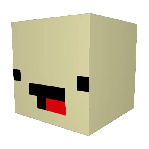JohnyBro Minecraft avatar head, 3D render